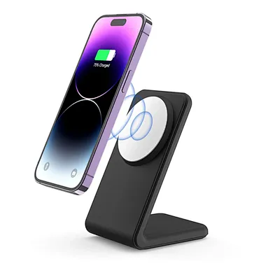 2023 hot selling Magnetic Stand Fast Charging Portable Mobile Phone Holder 15W Qi Induction Type-C foldable  Wireless Charger