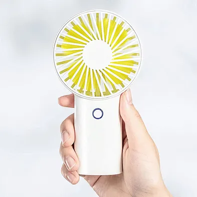 4000 mAh battery portable personal fan for up to 20 hours 3-speed small hand-held fan, battery-powered or USB-powered