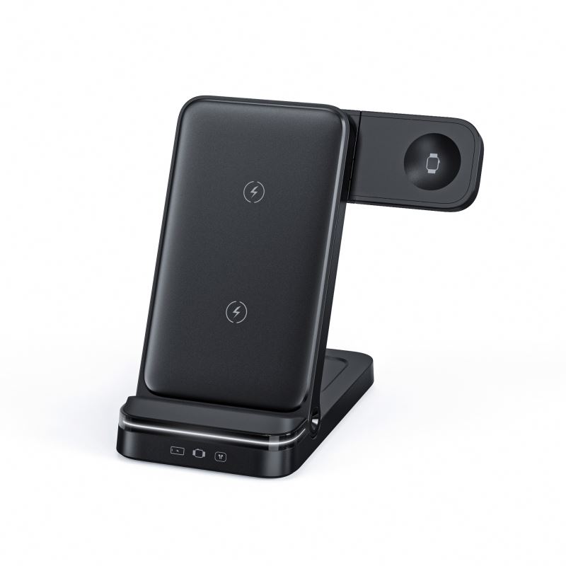 2024 hot sale wireless charger Stand Desktop Station Magnetic 3 In 1 Foldable Wireless Charger