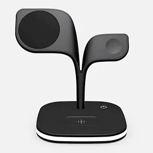 2024 hot sale wireless Charging Watch Qi 2024 New 3 In 1 Wireless Phone Charger Stand 15W