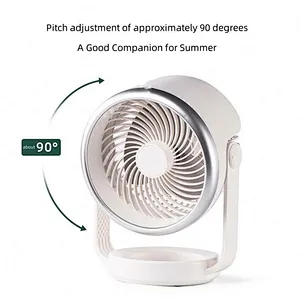 Portable Air Circulation Desk Fan Adjustable Wall Mounted Rechargeable Small Fan for Bedroom Kitchen Office Outdoor Camping