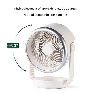 Portable Air Circulation Desk Fan Adjustable Wall Mounted Rechargeable Small Fan for Bedroom Kitchen Office Outdoor Camping