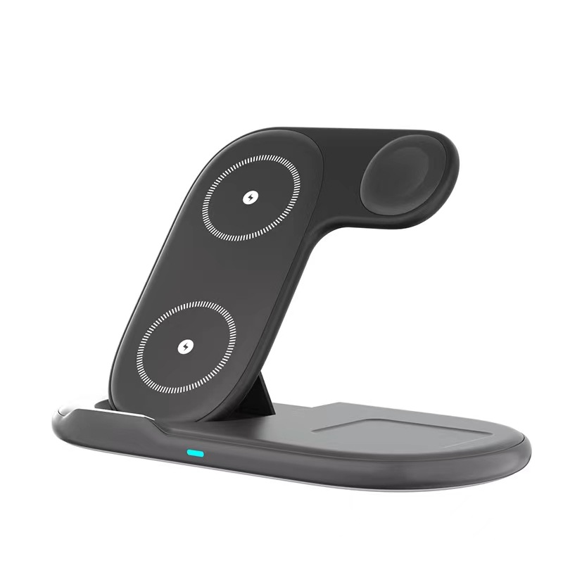 Portable 15W Wireless Charging Station 3 in 1 Wireless Charger Fast Charging  for Phone