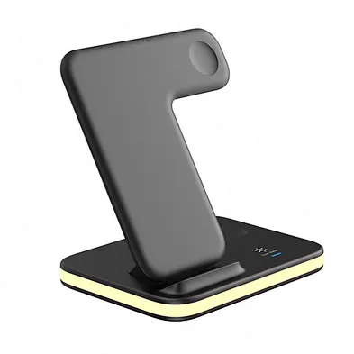 JEDI QI Fast Charge 4 in 1 Station 15W Charging Dock Stand Wireless Phone Charger 2023 With Desk Lamp