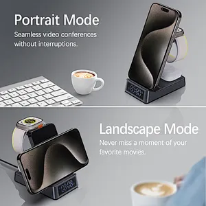 2023 HOT SELLING 3 In 1 Multifunction wireless charger  High Quality Desktop Wireless Charger with holder