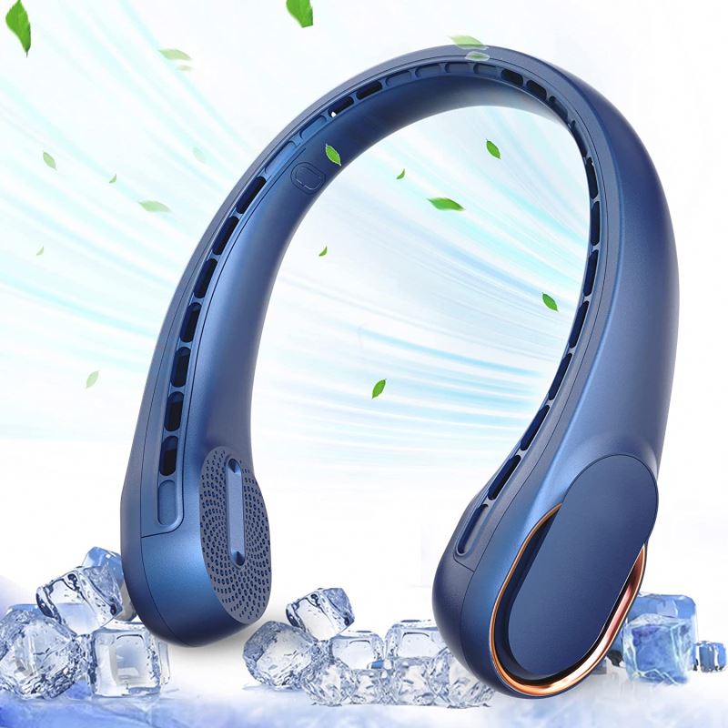 Wholesale 2023 Hot Sale Portable Bladeless Fan 4000mAh Portable Rechargeable Usb Sport Outdoor Wearable Neck Fan