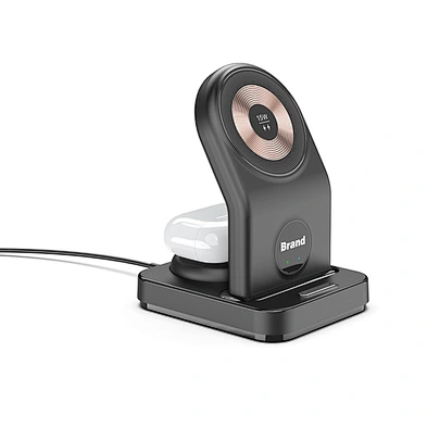 Wireless Charger Qi charging station with LED Desk Lamp Light  magnetic charger stand for iPhone Airpod