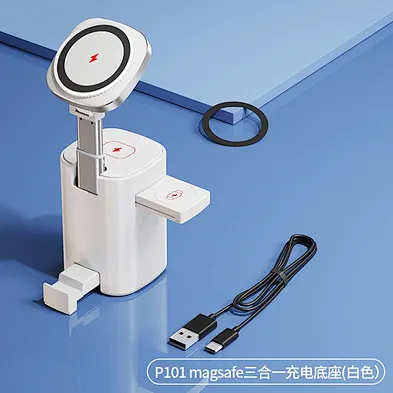 2024 new wireless charger  Phone Wireless 3 In 1  Charger Type-C Fast Charging Cube wireless charging