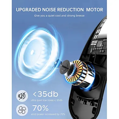 Portable Neck Fan Cooling Neck Fan Sports Hanging Usb Rechargeable Silent Quiet Strong Wind