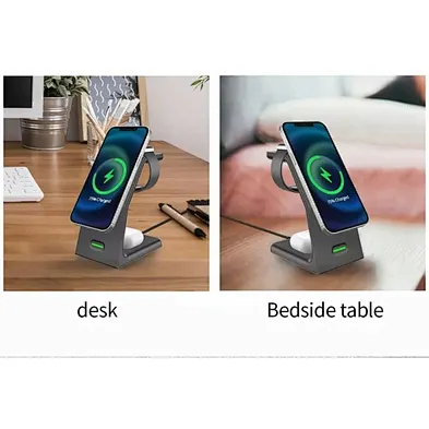 2024 multifunction Charging Dock Station Charger Stand For phoneWireless Charger 3 In 1 stand wireless charger