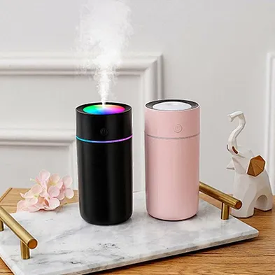 JEDI High Quality Mist Spray Summer Gift 7 Color LED Lights 320ML Portable Air Car Humidifier