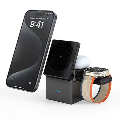 2024 The Newest With Phone Detachable 3 In 1 Magnetic Wireless Charger Fast Charging For phone