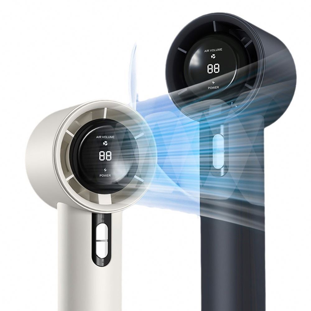 2024 New Trend Handheld Fan 100 High Speed Fan LED Display 3000mAh USB Rechargeable for Outdoor