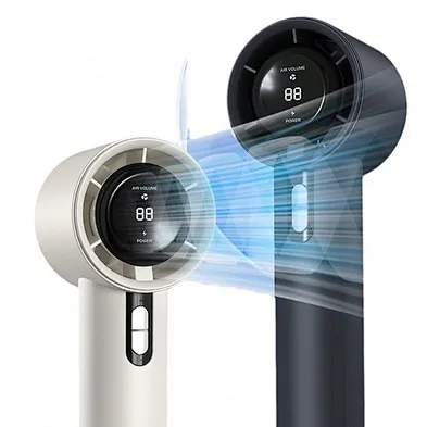 2024 New Trend Handheld Fan 100 High Speed Fan LED Display 3000mAh USB Rechargeable for Outdoor