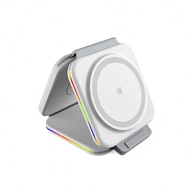 JEDI F21 3-In-1 Folding Magnetic Wireless Charger 7.5w Fold Fast Charging Stand 3in1 Portable Foldable Charger