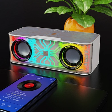 New Fast Smart 15W Multifunction Speaker With Wireless Charger with colorful phanton streamer light moves with sound