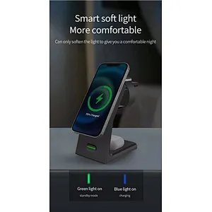 2024 multifunction Charging Dock Station Charger Stand For phoneWireless Charger 3 In 1 stand wireless charger
