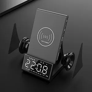 2024 new wireless charger Phone Alarm 3 In 1 Wireless Charger With Clock