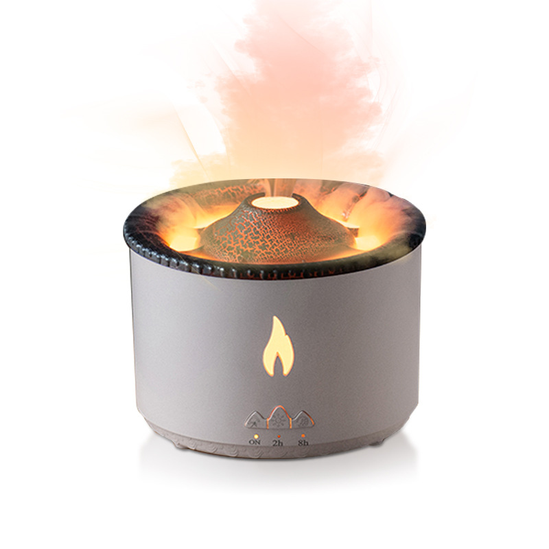 Diffuser Flame Aroma Air Volcano Led Night Ultrasonic 360Ml Humidificateur Diffusers  Best Selling Oil Mist Humidifier