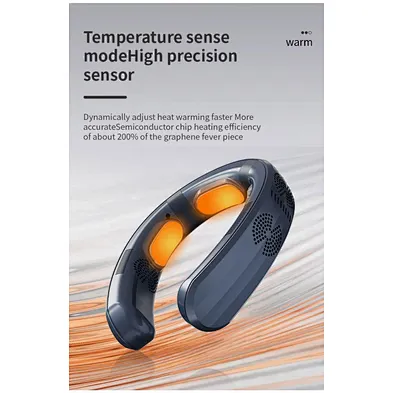 2024 NEW multifunction Air Portable Hanging Bladeless Heating And Cooling ICE compress Neck Fan