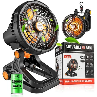 20000Mah Light,Rechargeable Camp Battery Clip Lithium Tent Camping Led Fan Hanging Fan With Light
