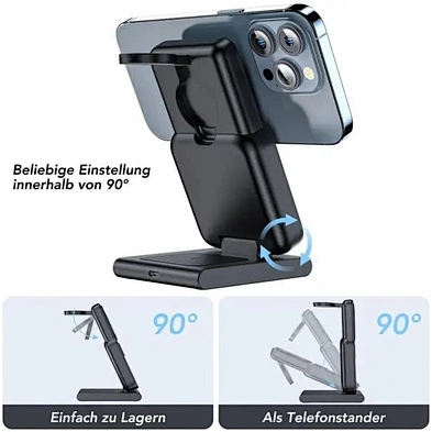 Charging Station 3 In 1 Wireless Charger With Wireless Power Bank