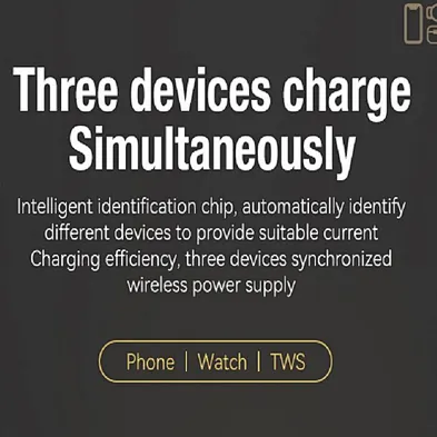 6 In 1 Wireless Charger Stand Alarm Clock With Charger