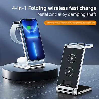 15W Fast Magnetic Phone Magnet Qi 3 In 1 Foldable Wireless Charger T30 Charging Station