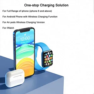 Magnetic Charger Foldable 3 In 1 Wireless Charger Station Qi 15W Fast wireless charger