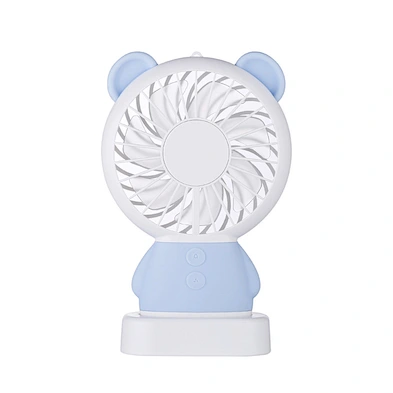 cute rabbit pocket slim fan hand-held rechargeable mini fan USB fan with rainbow light for children