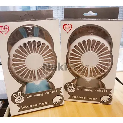 2022 hot sale Animal style handy Desktop electric Desk Hand Fan CA2244 with USB Cute Mini Luminous  Portable Air Cooler mini Fan