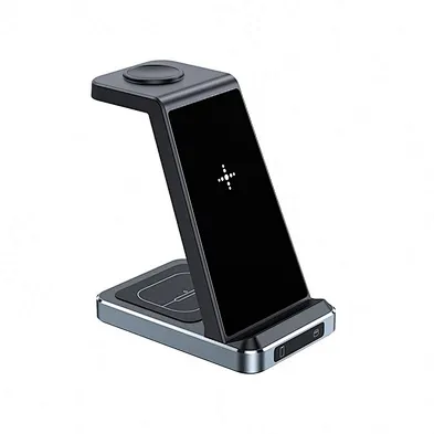 2024  multifunction aluminum wireless charger 20W 3  In 1 Wireless Charger Stand