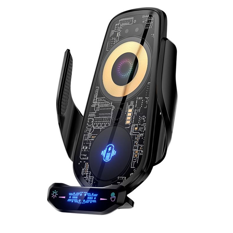 2024 Hot Sale Products Universal High Grade Transparent Cellphone Holders Chargers Car Mobile Phone Wireless Charger Holder