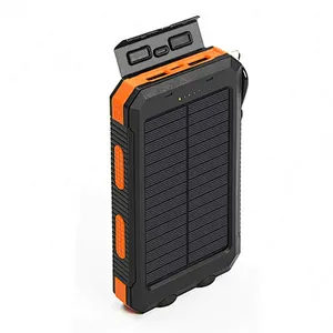 20000mah Waterproof Portable Charger Panels Banks Wireless 20000 Dual Solar Power Bank Powered 10000mah Energy Mini 100000 Mah
