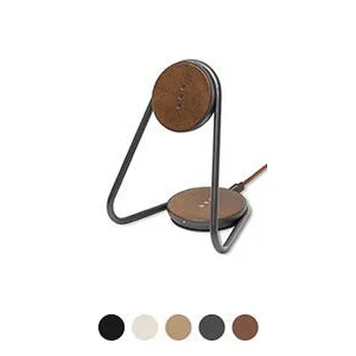 2024 NEW design wireless charger multifunction high quality Station Pu Leather 2 In 1 Wireless Charger