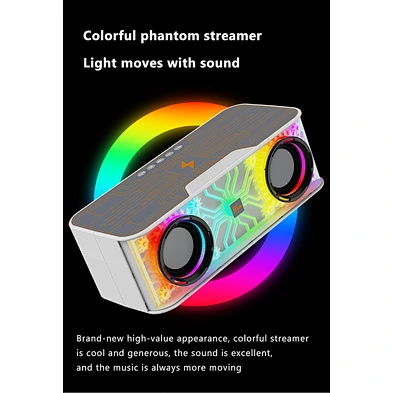 New Fast Smart 15W Multifunction Speaker With Wireless Charger with colorful phanton streamer light moves with sound