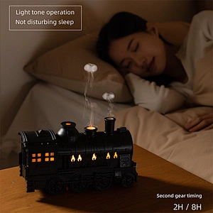 2024 new creative Mist Newest Humidifier Flame Aroma Diffuser Train Humidifier multifunction humidifier