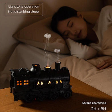 2024 new creative Mist Newest Humidifier Flame Aroma Diffuser Train Humidifier multifunction humidifier