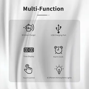 3 in 1 LED Digital Alarm Clock Fast qi Wireless Charger Best Wholesale Charger Phone Chargers Table Lamp