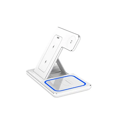 Trending wireless charger Charging 3 In 1 Foldable Magnetic Wireless Charger For Phone Watch Earphones