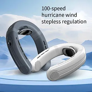 2024 multifunction 40000 Ahm Potable Fans Conditioner Portable Air Cooling Hanging Neck Fan Bladeless
