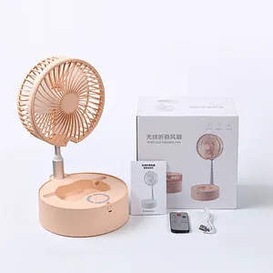 USB Charging Remote Control Shaking Head Spray Humidification Folding  Fan  Outdoor Telescopic Fan