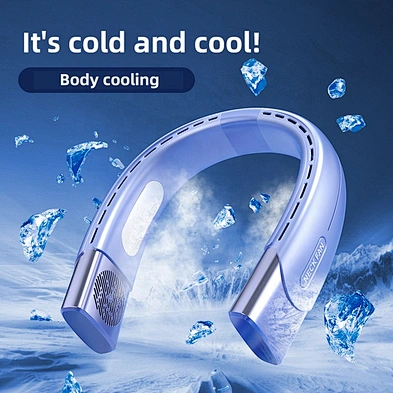 High Quality 2023 Wearable Mini Neck Fan With Portable Bladeless Usb Rechargeable Summer Hanging Neck Fan