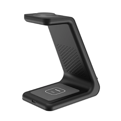 Hot Selling Portable 3In1 Fast Charging Station T3 Qi 15w Factory 3 In 1 Wireless Charger For Phone Watch Earphones