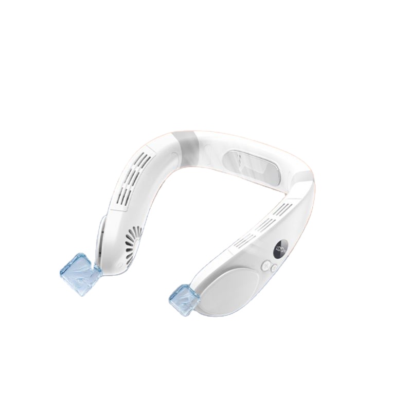 Portable Wearable Lazy Hanging Neck Fan Air Cooling USB Rechargeable 4400mah Leafless Refrigeration Sport Hands-Free Fan