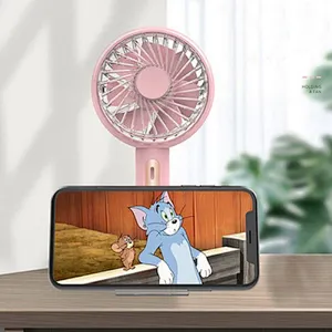 Multifunctional Mini Portable Handheld Fan USB Charging Desktop Air Cooler with Removable Base