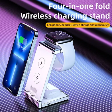 15W Fast Magnetic Phone Magnet Qi 3 In 1 Foldable Wireless Charger T30 Charging Station
