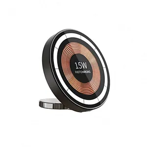 2024 high quality hot selling Foldable Wireless Transparent Charger Magnetic 2 In 1 wireless charger