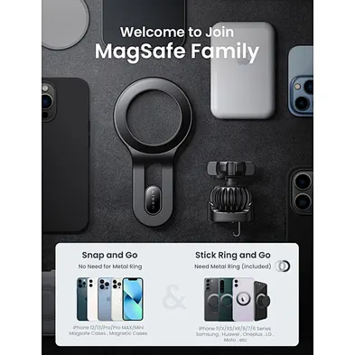 Magnetic Ring Bracket Mobile Stand Phone Holder Strong Portable Car Wireless Charger