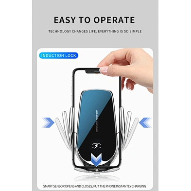 Smart Sensor 15W V50S Simple Fast Phone Mobile Holder Car Wireless Chargers With Aroma Diffuser